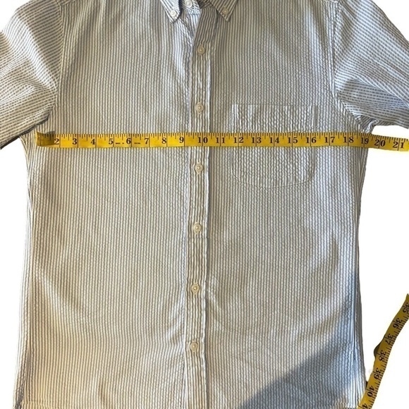 Euc J. Crew men’s seersucker button up shirt, pinstriped, size small-slim. - Picture 7 of 9